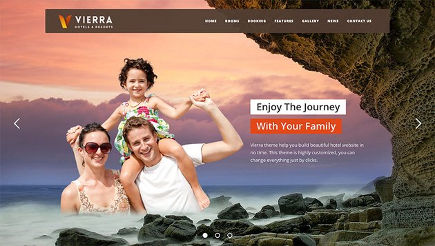 Vierra - Hotel Resort Inn  Booking WordPress Theme