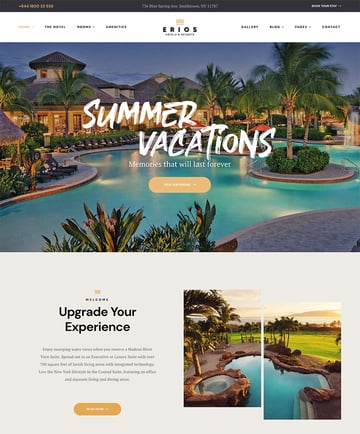 Erios - Resort  Hotel WordPress Theme