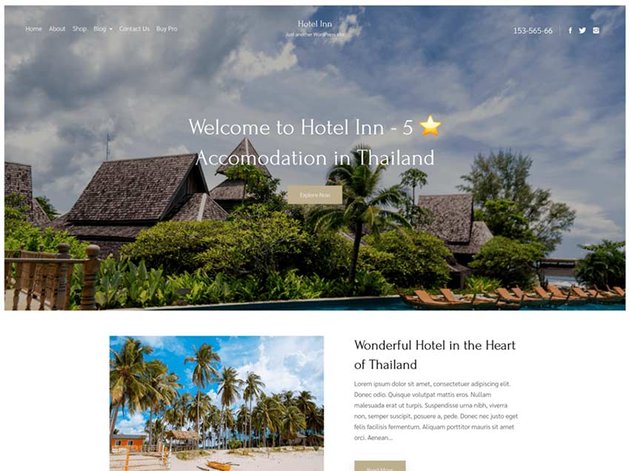 wordpress theme vacation