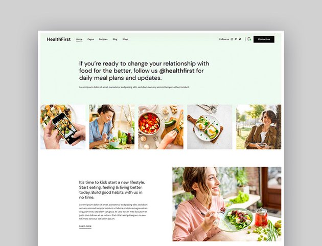 HealthFirst - Nutrition and Recipes Theme