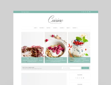 Cuisine - WordPress Blog  Recipe Theme