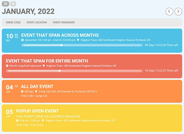EventOn Calendar Plugin WordPress
