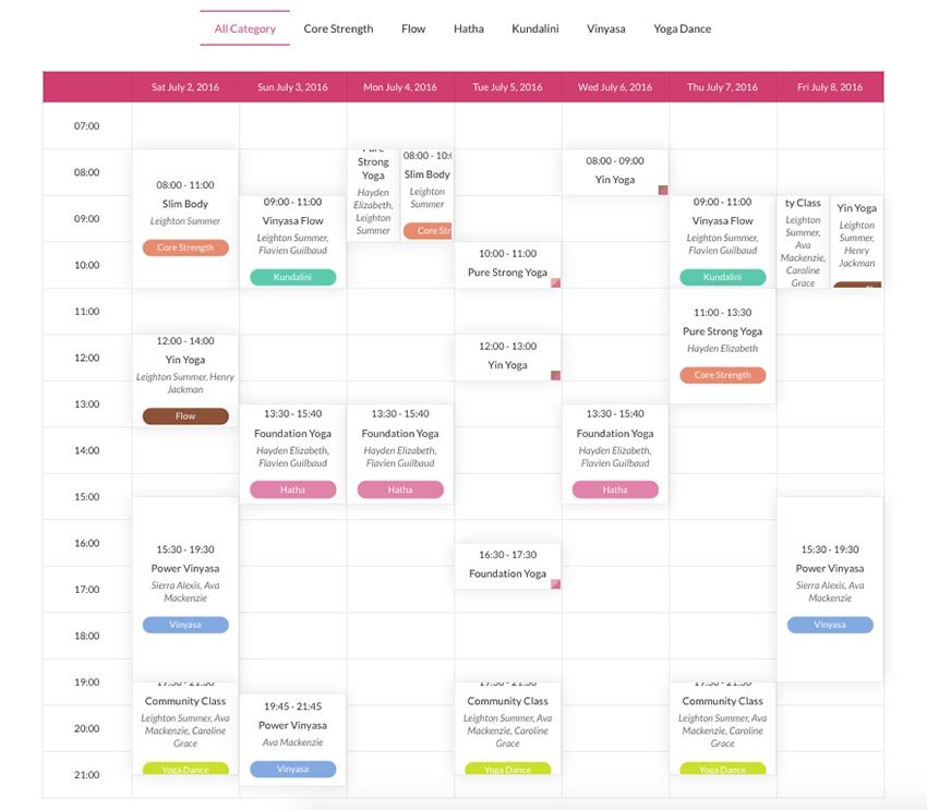 Noo Timetable - Responsive Calendar Auto Sync WordPress Plugin