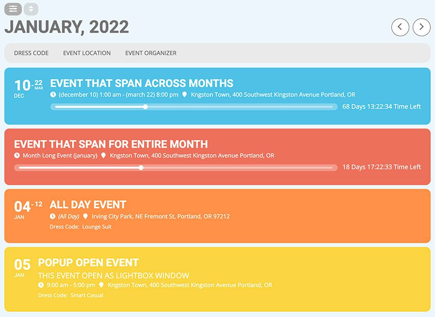 EventOn WordPress Calendar Plugin