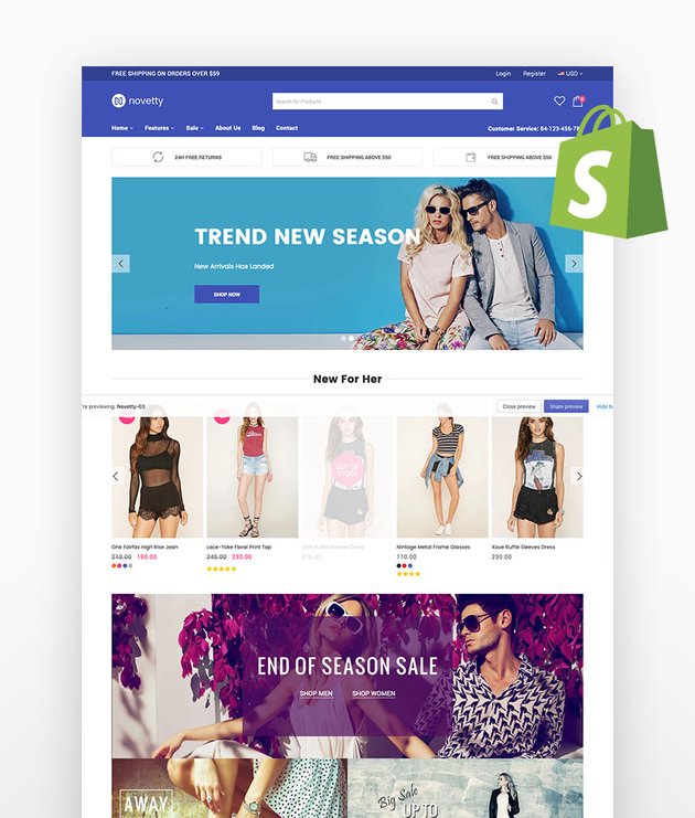 Novetty Multipurpose Responsive Activewear Shopify Theme