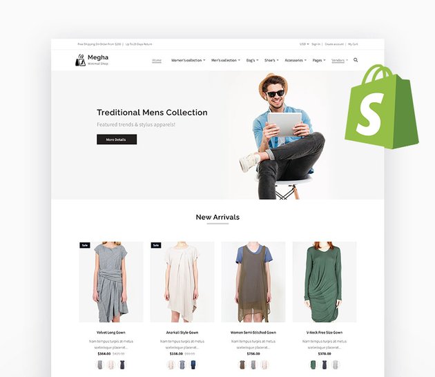Megha Best Shopify Theme for Clothing Store