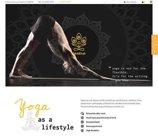 Tantra  A Yoga Studio and Fitness Club WordPress Theme