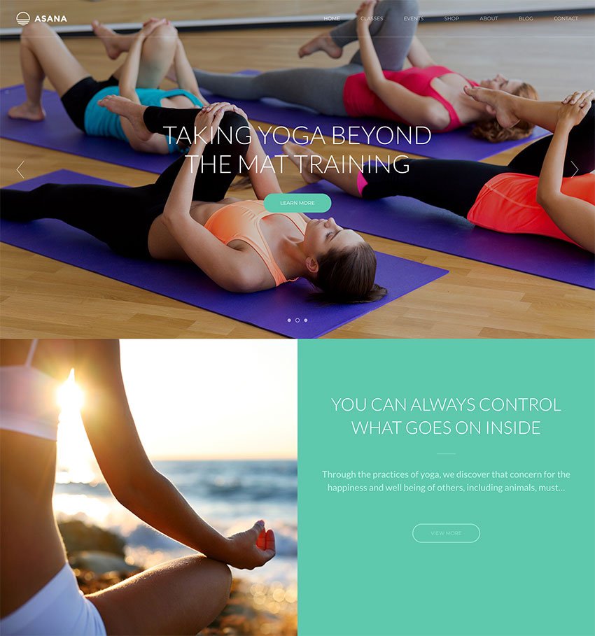 Asana - Sport and Yoga WordPress Theme