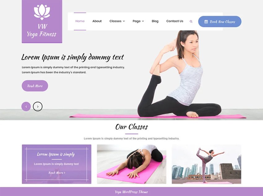 Yoga free WordPress theme