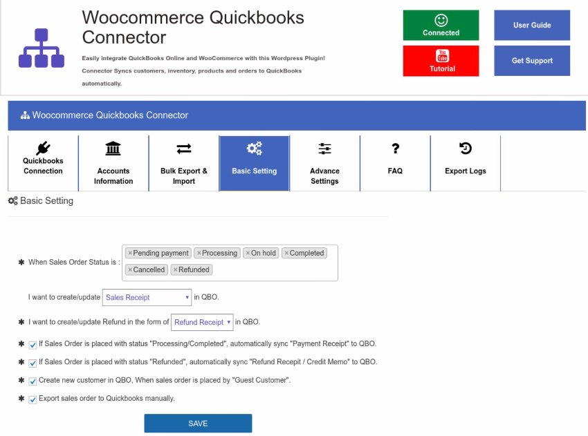 WooCommerce Quickbooks Connector