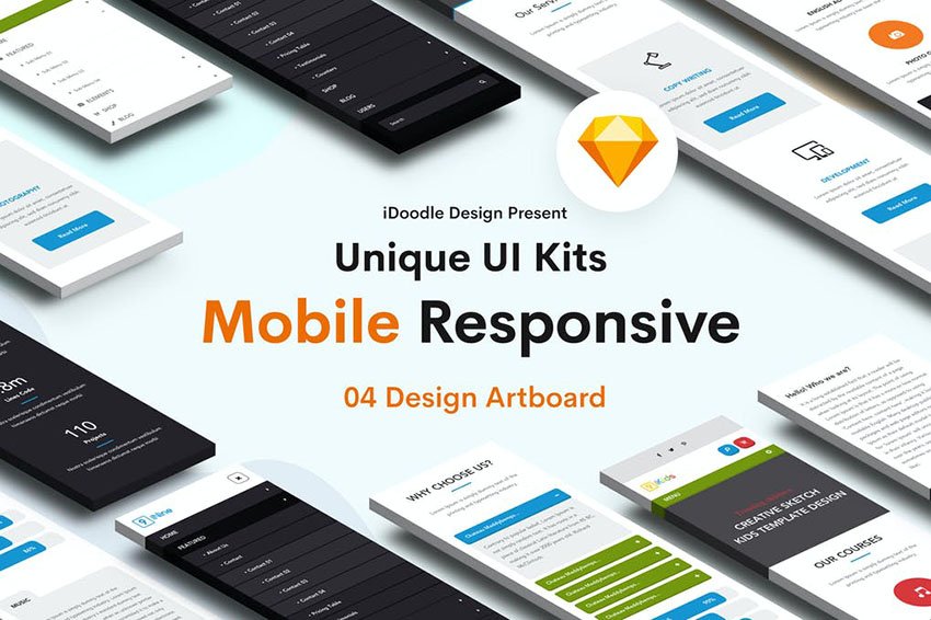 Mobile Responsive UI Kits Design