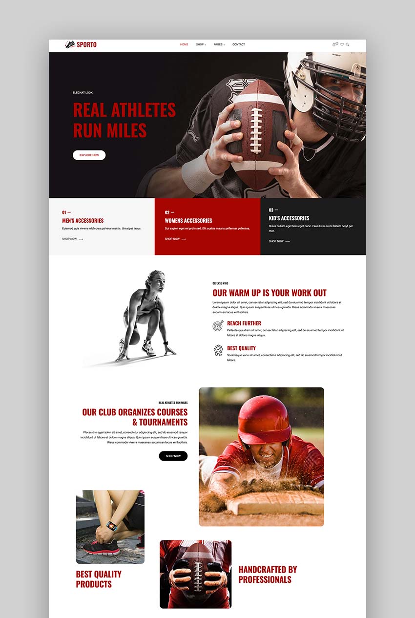 Sports Sports Clothing and Fitness Shopify Theme