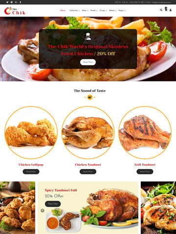 Chik  Food Shop Restaurant Shopify Theme