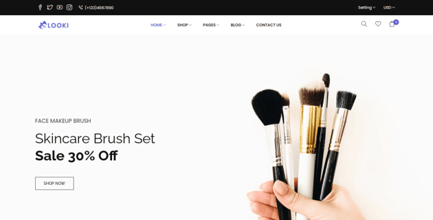 Looki - Attractive Shopify theme for beauty stores