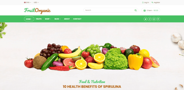 Fruit Shop - attractive and colorful Shopify theme for healthcare and wellness products
