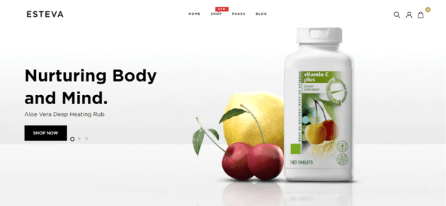 Esteva - a powerful Shopify theme to sell wellness products online