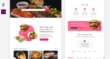 Food Delivery Adobe XD Template