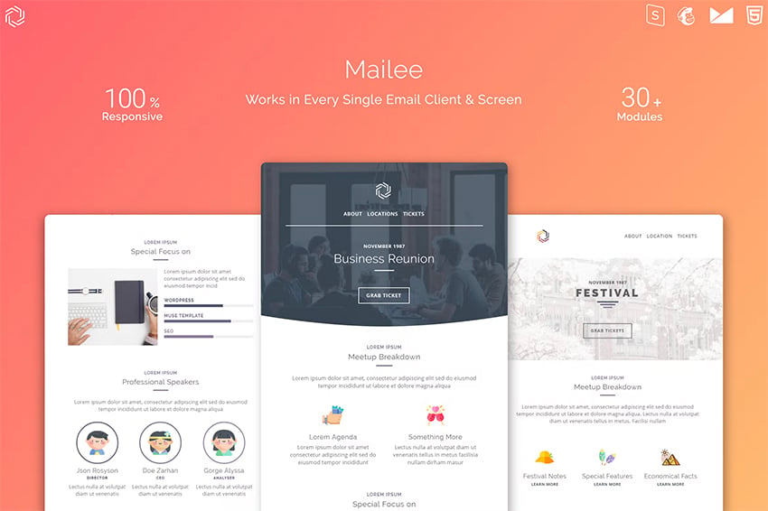 Mailee Responsive Multipurpose Email Template